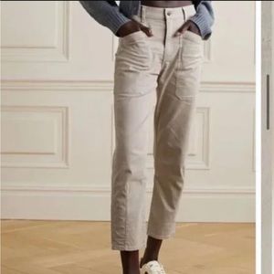 Veronica Beard Charlie Barrel Leg Khaki Jean